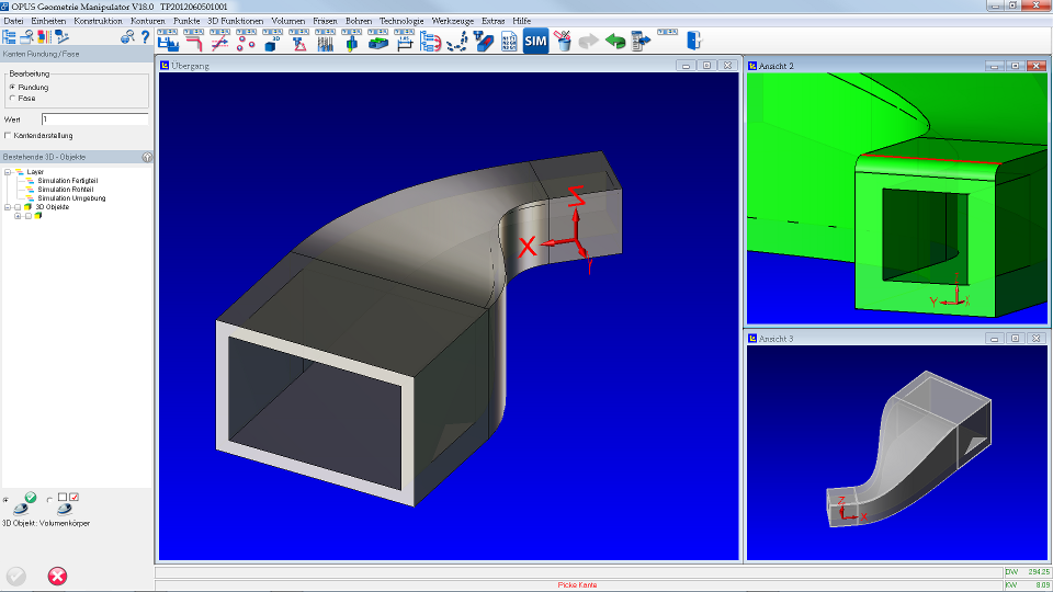 3D Variantenkonstruktion mit OPUS CAM